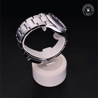 Rolex Certified Pre-owned Datejust M126200-0006 front on black background