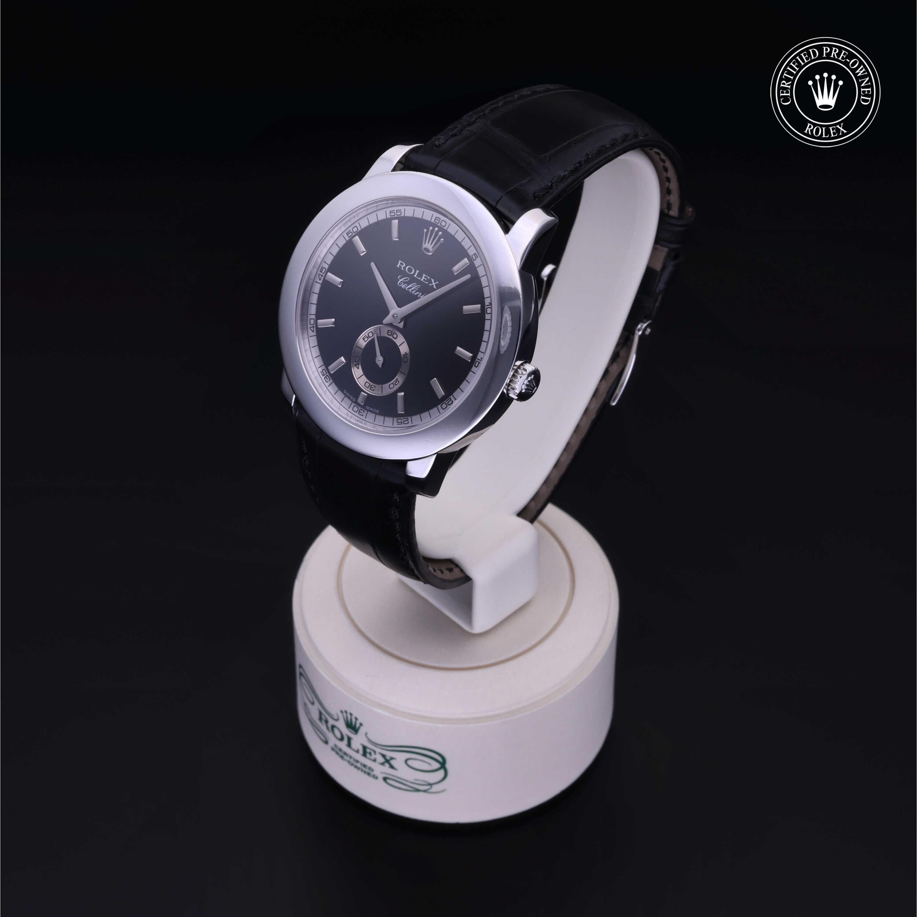 Rolex Certified Pre-owned Cellini M5241/6-0007 front on black background