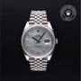 Rolex Certified Pre-owned Datejust M126334-0020 front on black background
