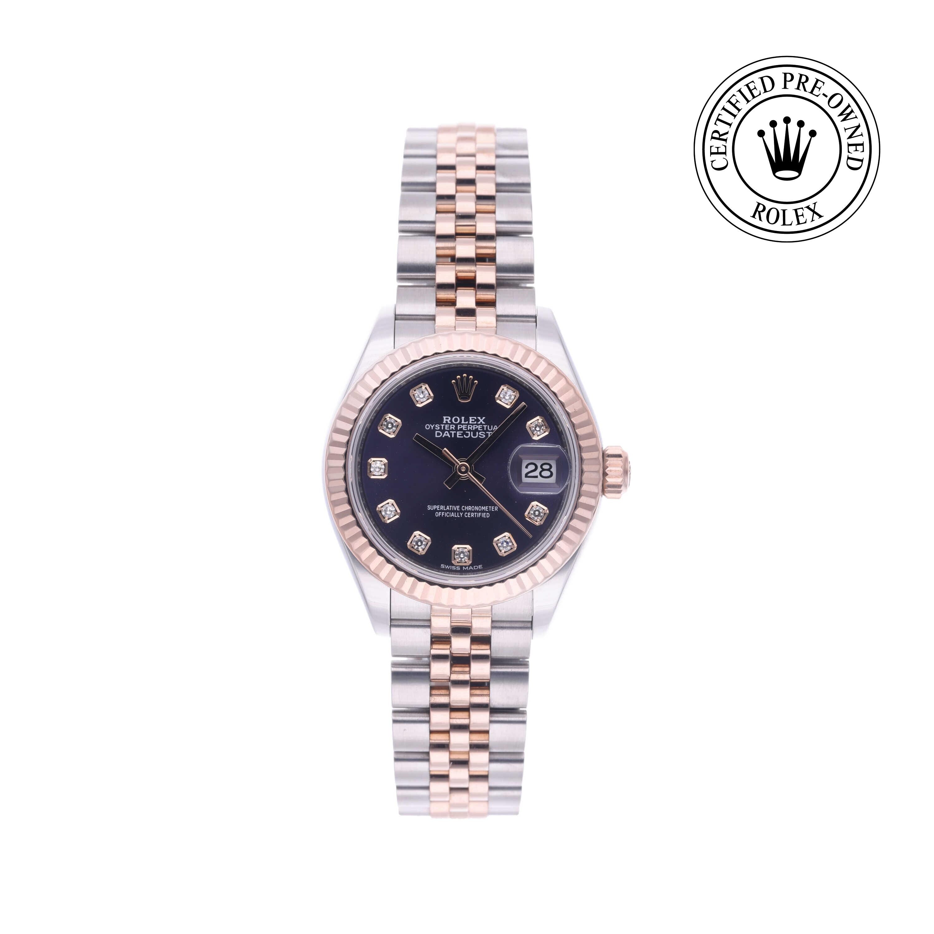 Rolex Certified Pre-owned Lady Datejust M279171-0015 front on white background