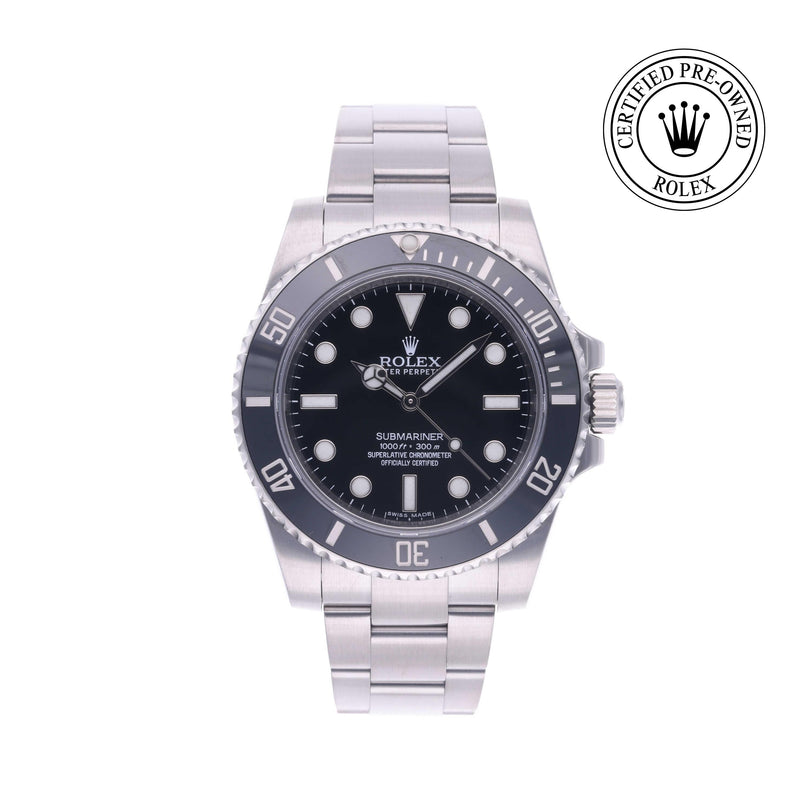 Rolex Certified Pre-owned Submariner M114060-0002 front on white background