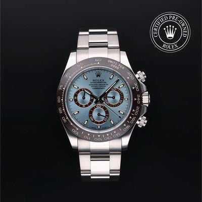 Rolex Certified Pre-owned Daytona M116506-0001 front on black background