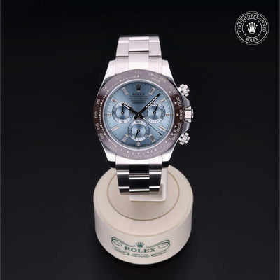 Rolex Certified Pre-owned Daytona M116506-0002 front on black background
