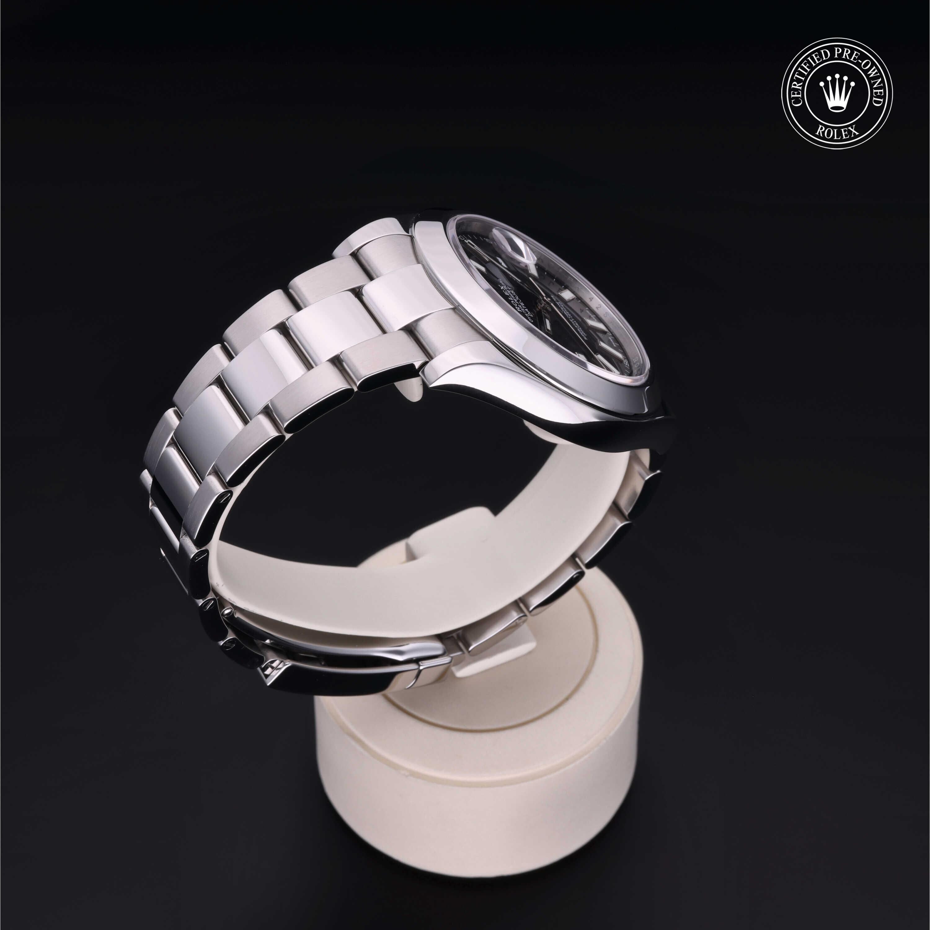 Rolex Certified Pre-owned Datejust M116300-0001 front on black background