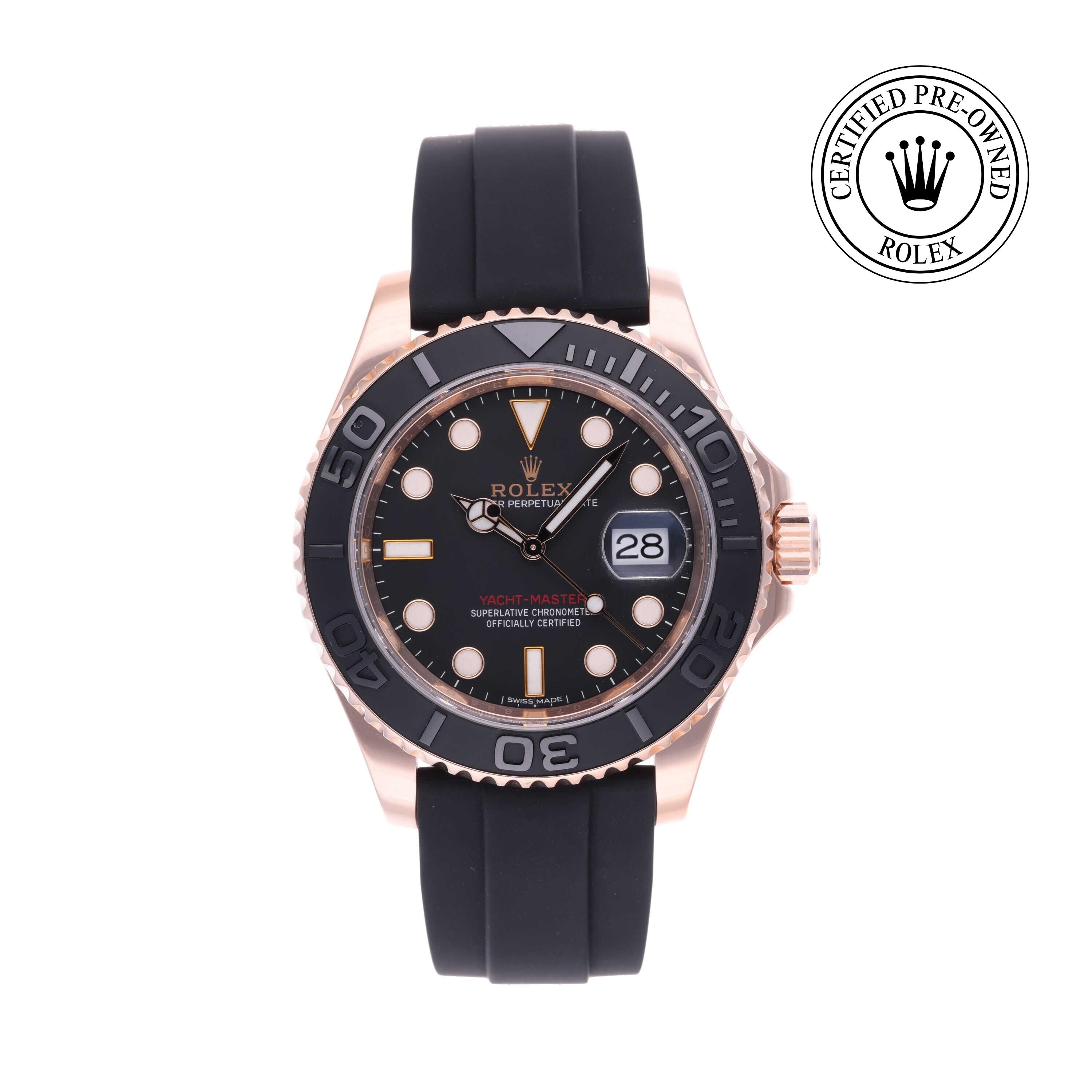 Rolex Certified Pre-owned Yacht-Master M116655-0001 front on white background