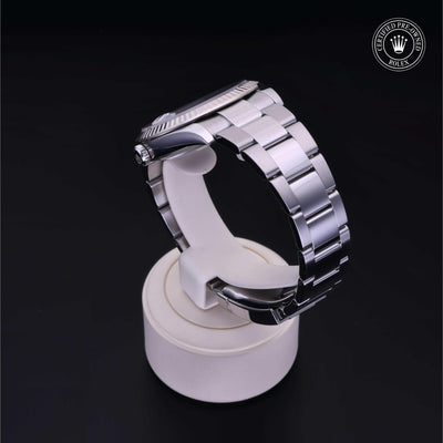 Rolex Certified Pre-owned Datejust M126334-0001 front on black background