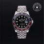 Rolex Certified Pre-owned GMT M126710BLRO-0001 front on black background