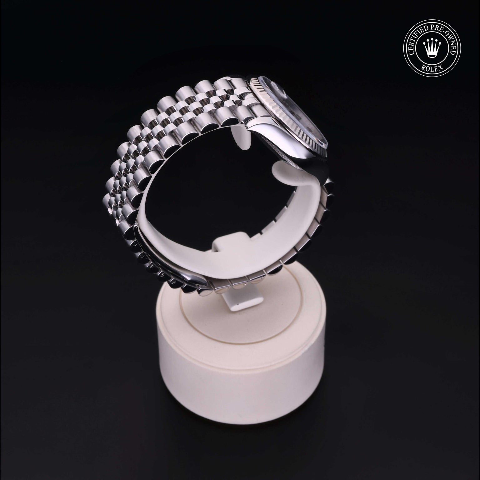 Rolex Certified Pre-owned Lady Datejust M278274-0006 front on black background