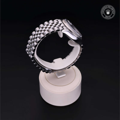 Rolex Certified Pre-owned Lady Datejust M278274-0006 front on black background
