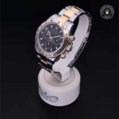Rolex Certified Pre-owned Daytona M116503-0004 front on black background