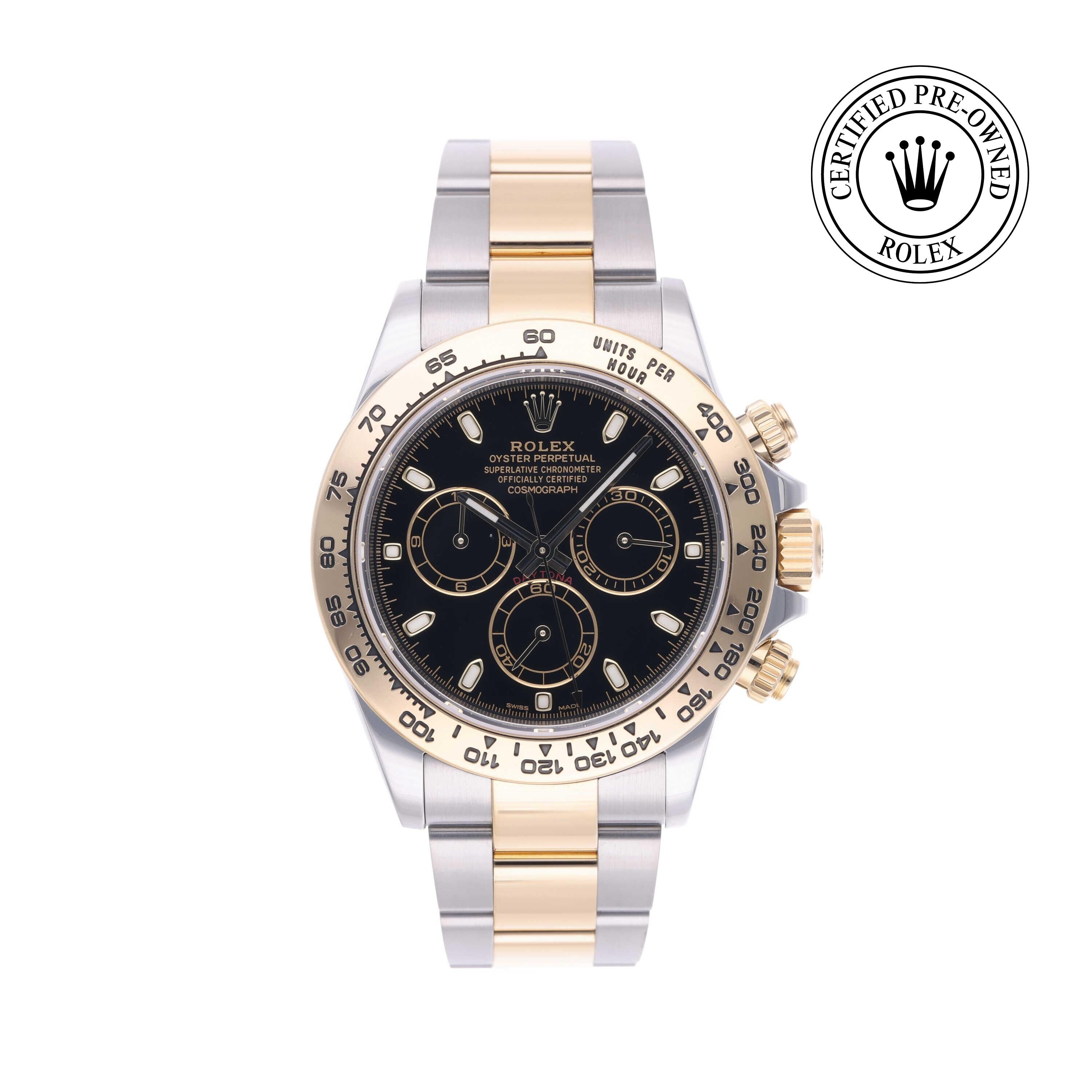 Rolex Certified Pre-owned Daytona M116503-0004 front on white background