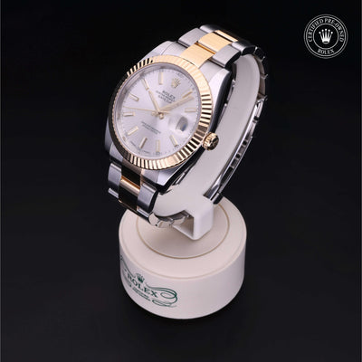 Rolex Certified Pre-owned Datejust M126333-0001 front on black background