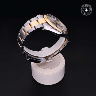 Rolex Certified Pre-owned Datejust M126333-0001 front on black background