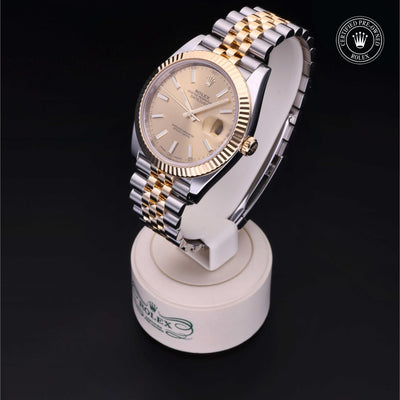 Rolex Certified Pre-owned Datejust M126333-0010 front on black background