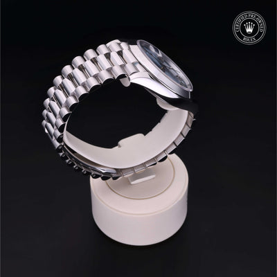 Rolex Certified Pre-owned Day-date M228206-0044 front on black background