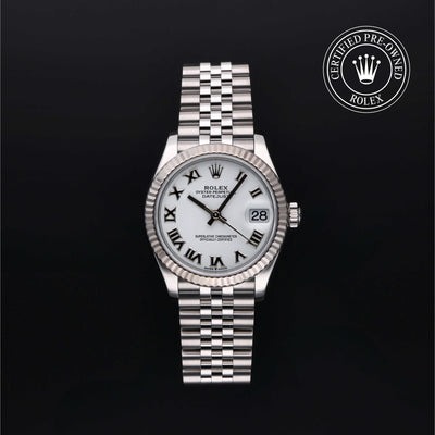 Rolex Certified Pre-owned Lady Datejust M278274-0010 front on black background