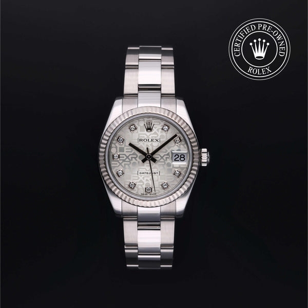 Rolex Certified Pre-owned Lady Datejust M178274-0029 front on black background