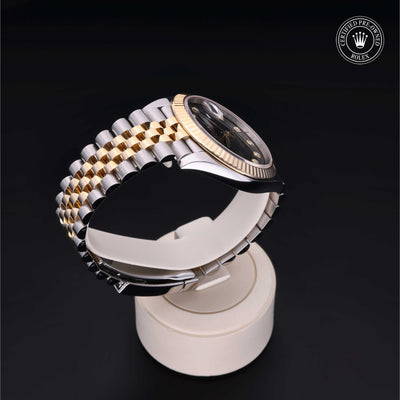 Rolex Certified Pre-owned Datejust M126333-0006 front on black background