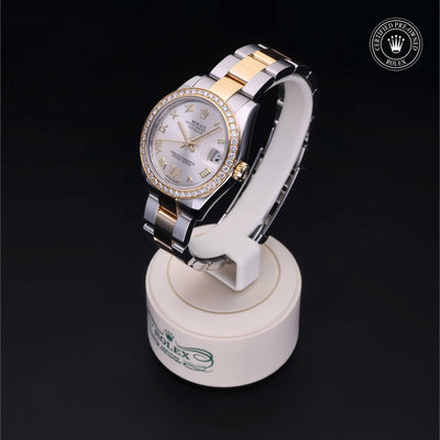 Rolex Certified Pre-owned Lady Datejust M178383-0019 front on black background