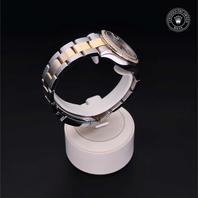 Rolex Certified Pre-owned Lady Datejust M178383-0019 front on black background