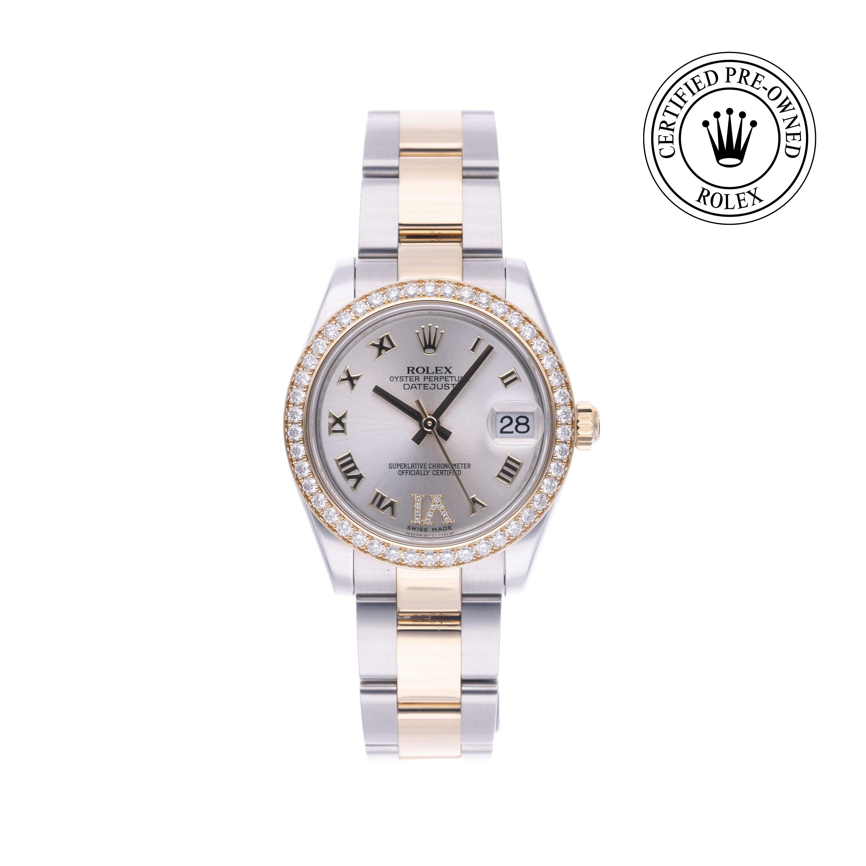Rolex Certified Pre-owned Lady Datejust M178383-0019 front on white background