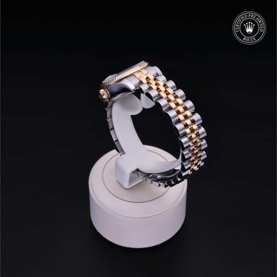 Rolex Certified Pre-owned Lady Datejust M179173-0076 front on black background