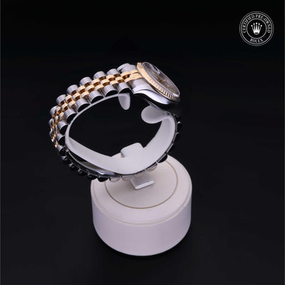 Rolex Certified Pre-owned Lady Datejust M179173-0076 front on black background
