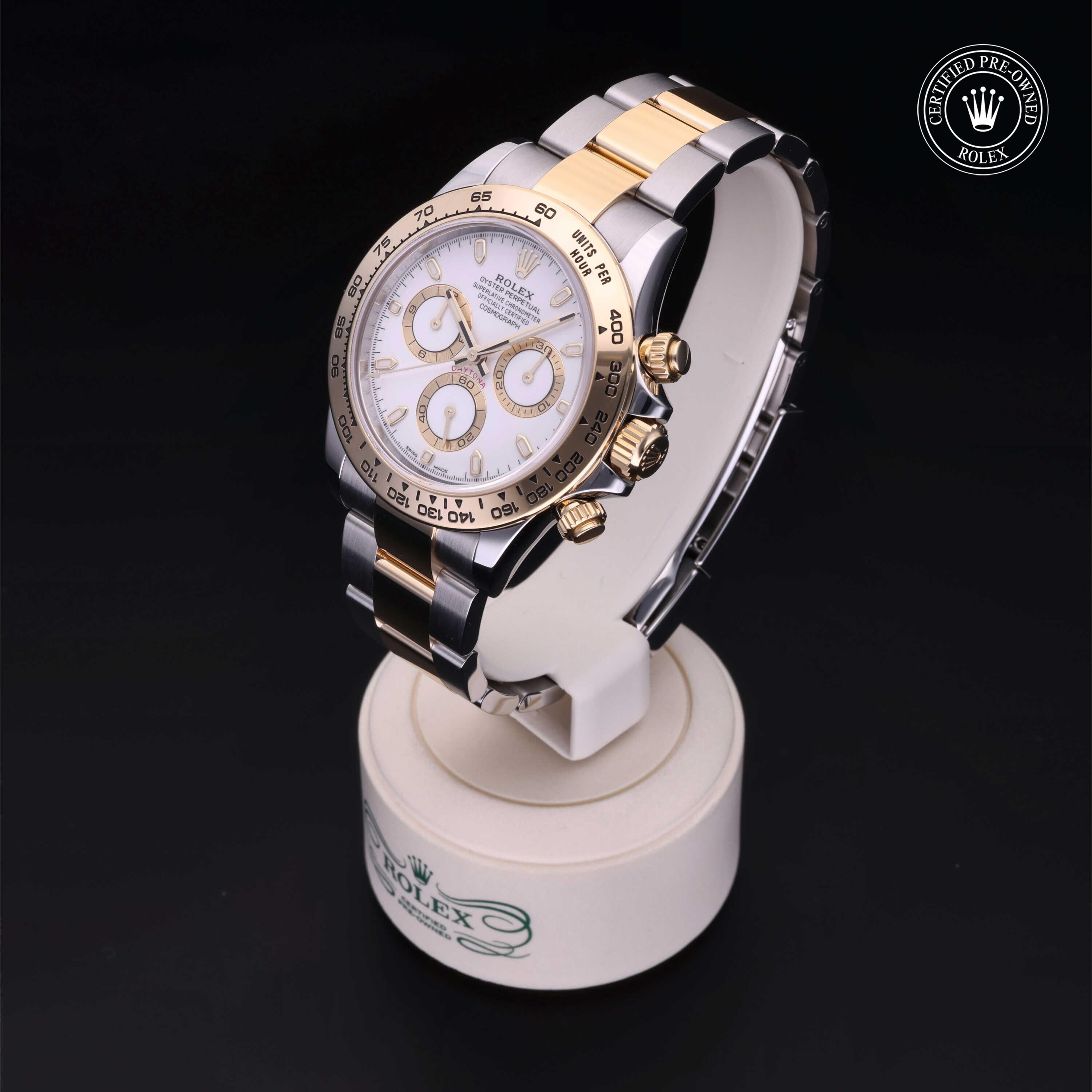 Rolex Certified Pre-owned Daytona M116503-0001 front on black background