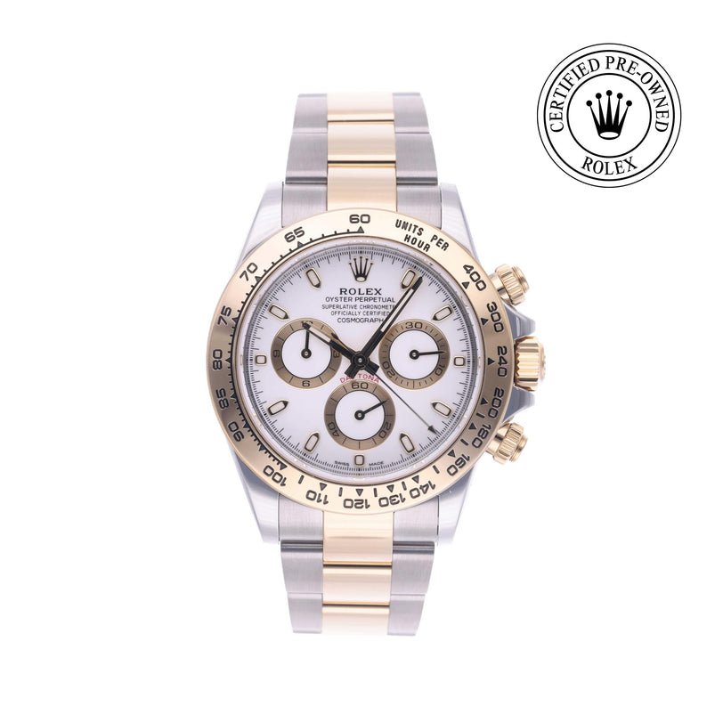 Rolex Certified Pre-owned Daytona M116503-0001 front on white background
