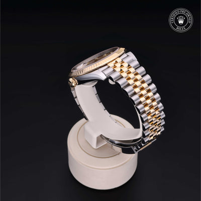Rolex Certified Pre-owned Datejust M126333-0012 front on black background