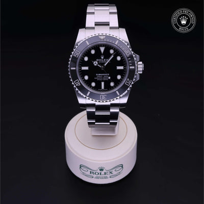 Rolex Certified Pre-owned Submariner M114060-0002 front on black background