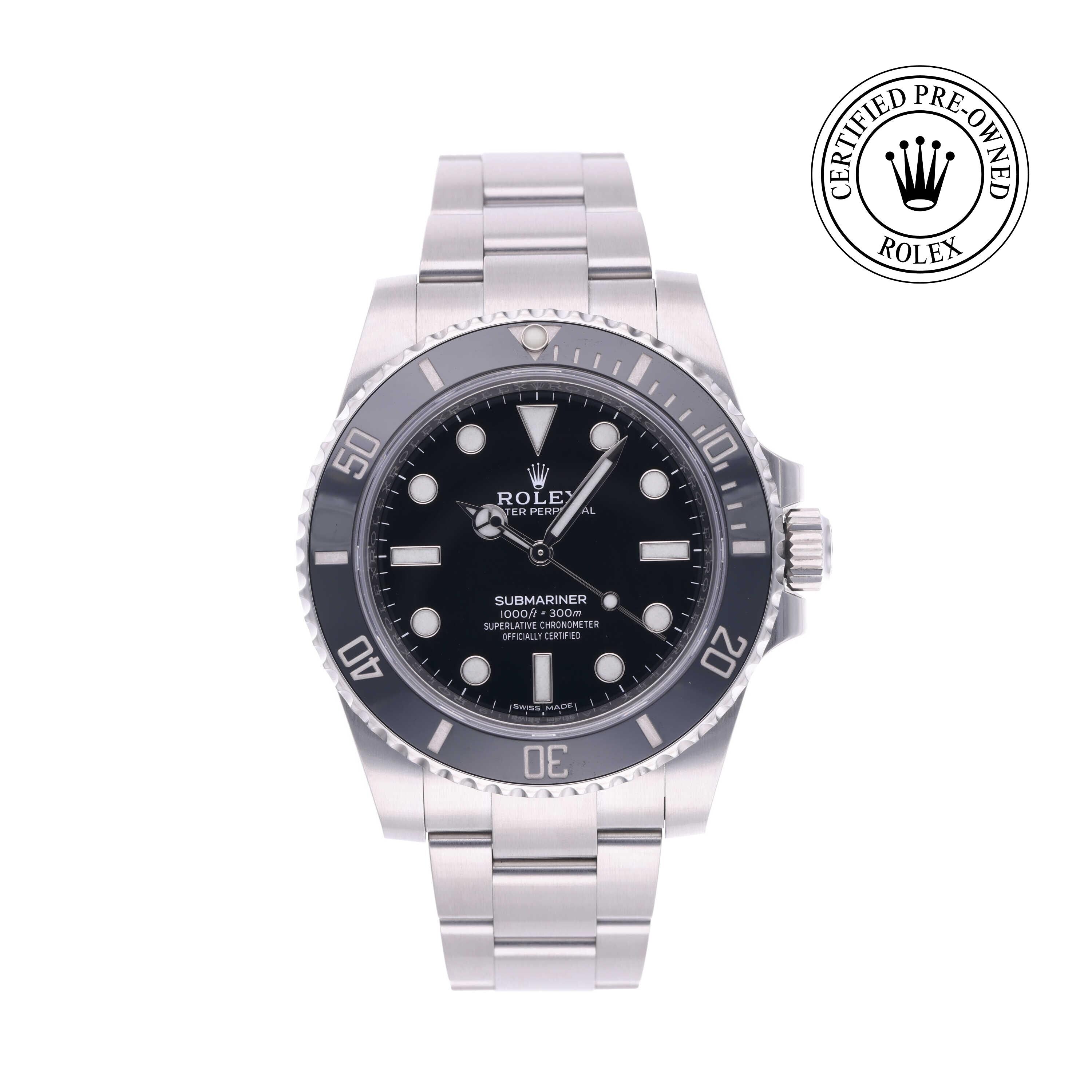 Rolex Certified Pre-owned Submariner M114060-0002 front on white background