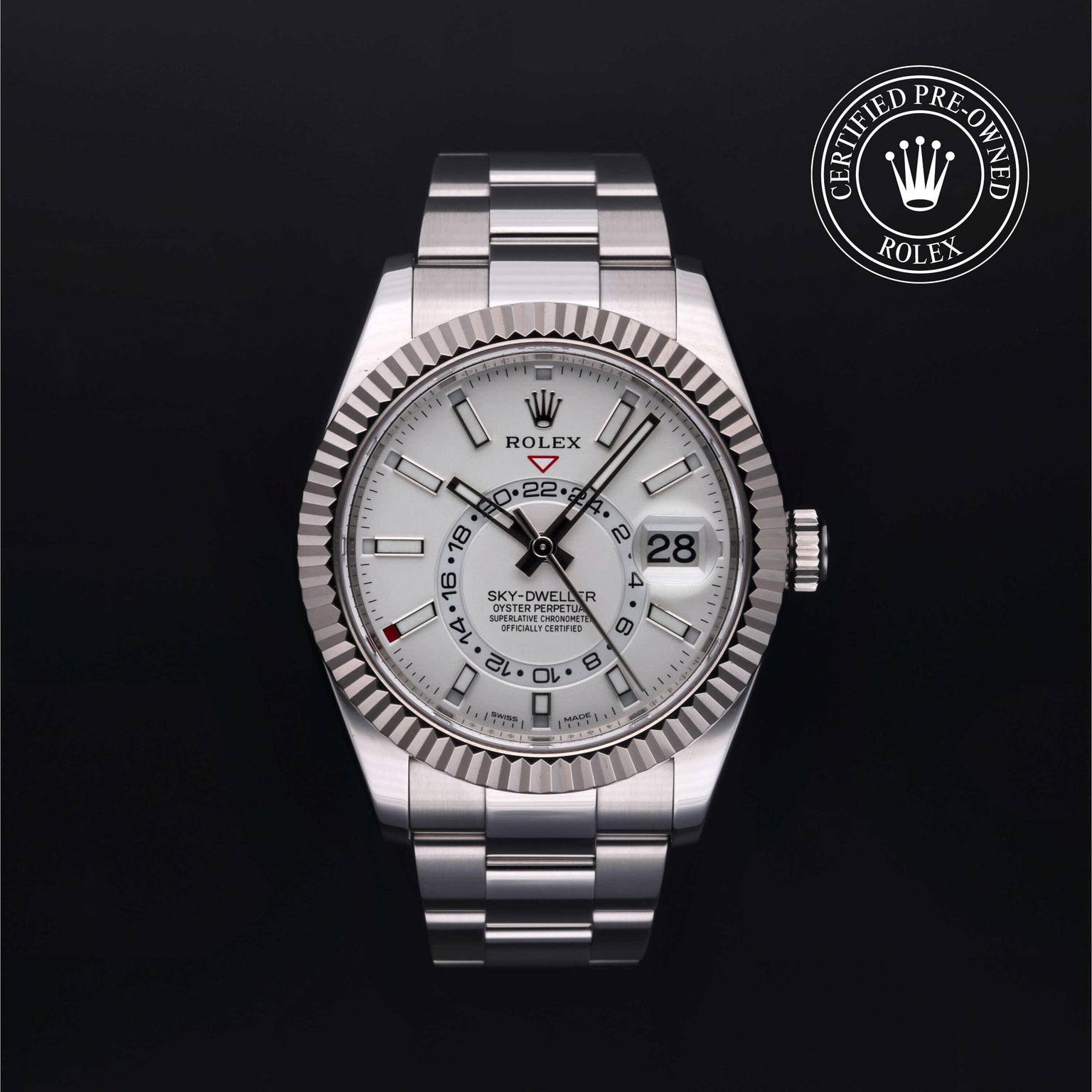 Rolex Certified Pre-owned Sea-Dweller M326934-0001 front on black background