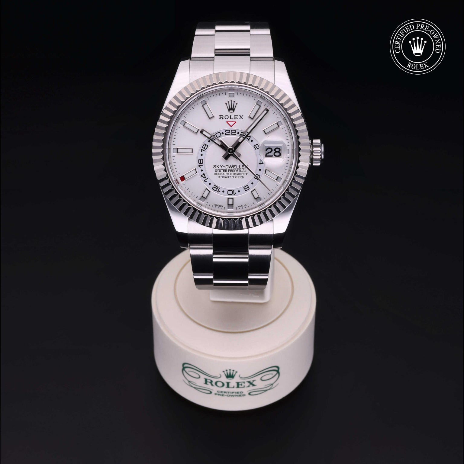 Rolex Certified Pre-owned Sea-Dweller M326934-0001 front on black background