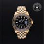 Rolex Certified Pre-owned GMT M126718GRNR-0001 front on black background