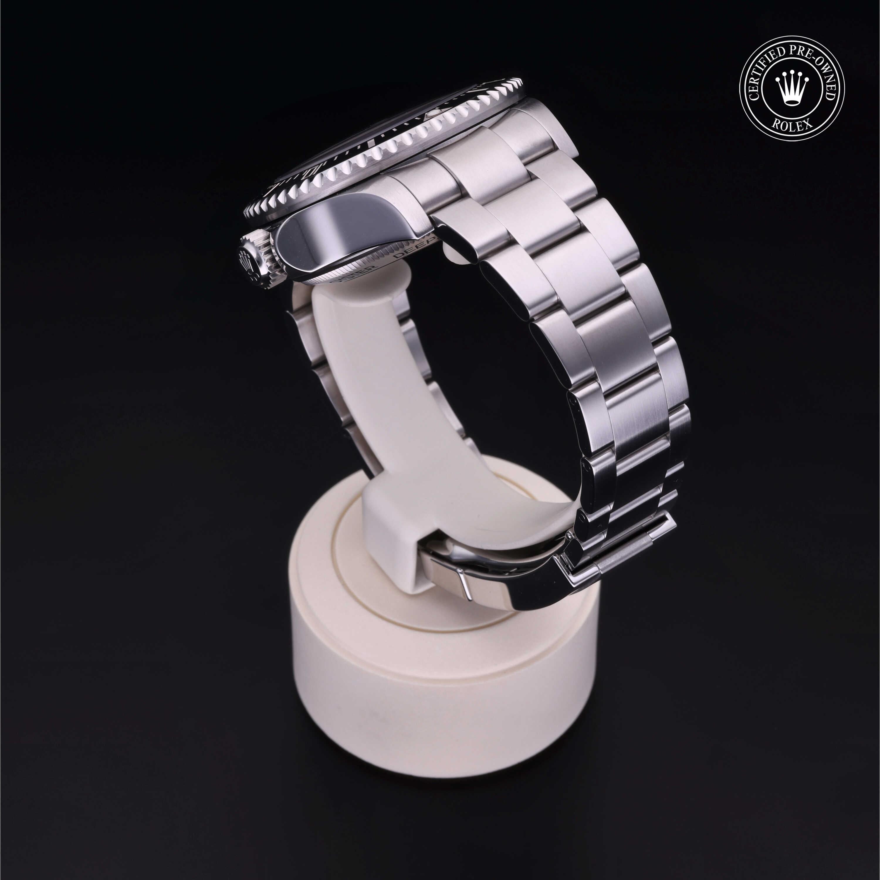Rolex Certified Pre-owned Sea-Dweller M126660-0002 front on black background