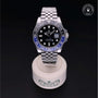 Rolex Certified Pre-owned GMT II M126710BLNR-0002 front on black background