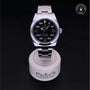 Rolex Certified Pre-owned Air-King M116900-0001 front on black background