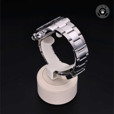 Rolex Certified Pre-owned Daytona M116500LN-0001 front on black background