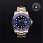 Rolex Certified Pre-owned Submariner M116613LB-0005 front on black background