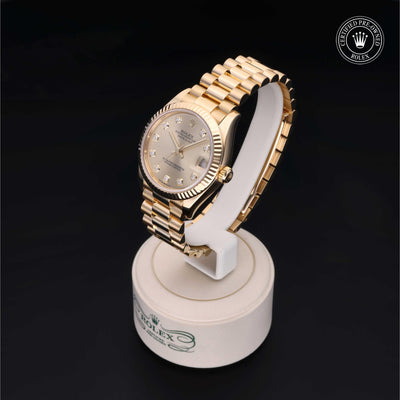 Rolex Certified Pre-owned Lady Datejust M278278-0009 front on black background