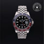 Rolex Certified Pre-owned GMT M126710BLRO-0001 front on black background