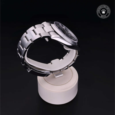Rolex Certified Pre-owned Datejust M126300-0012 front on black background