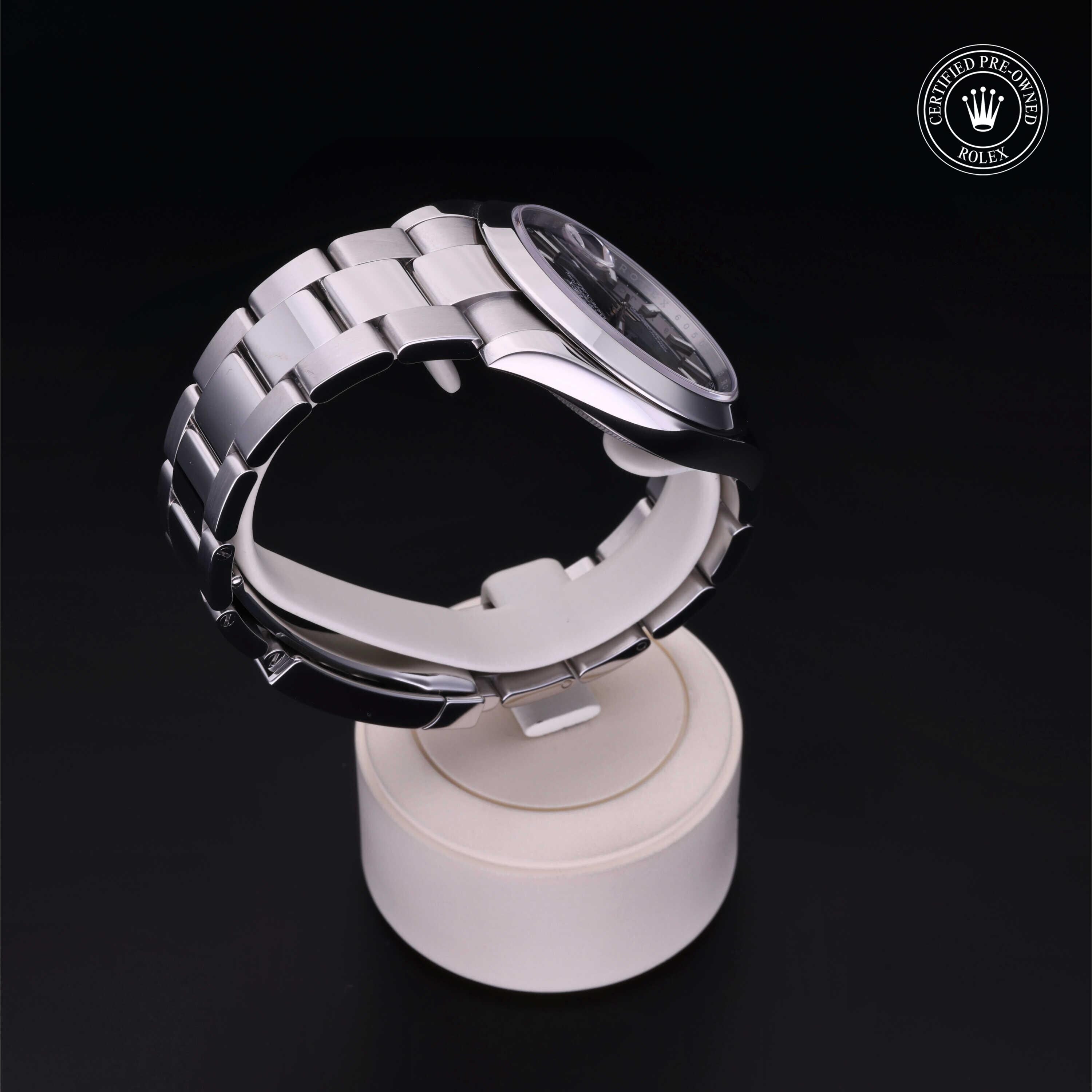 Rolex Certified Pre-owned Datejust M126300-0012 front on black background