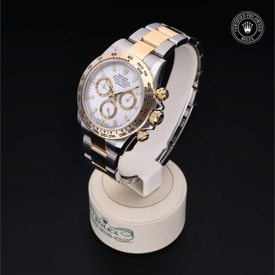 Rolex Certified Pre-owned Daytona M116503-0001 front on black background