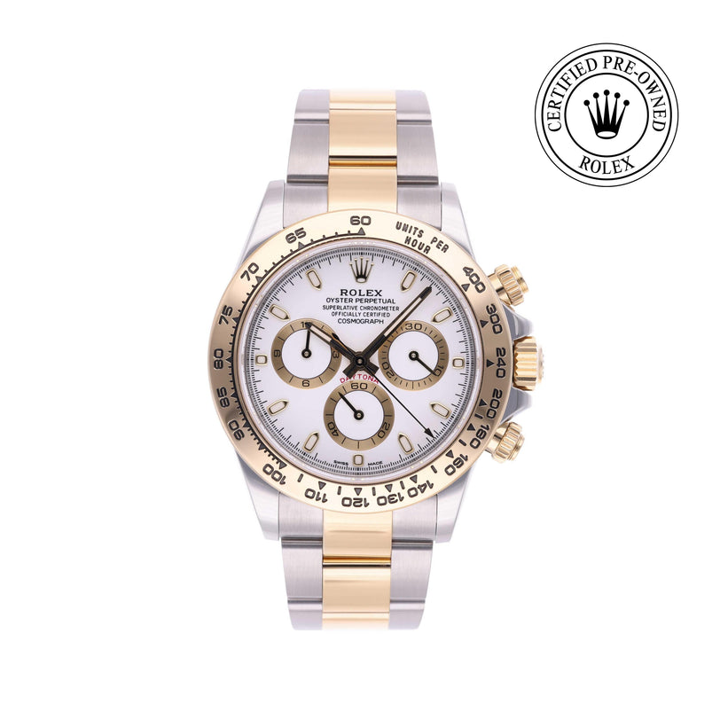 Rolex Certified Pre-owned Daytona M116503-0001 front on white background
