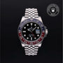 Rolex Certified Pre-owned GMT M126710BLRO-0001 front on black background