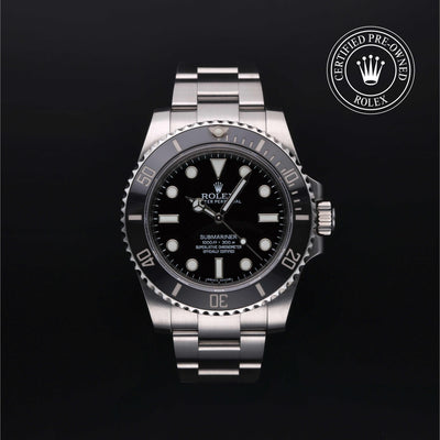 Rolex Certified Pre-owned Submariner M114060-0002 front on black background