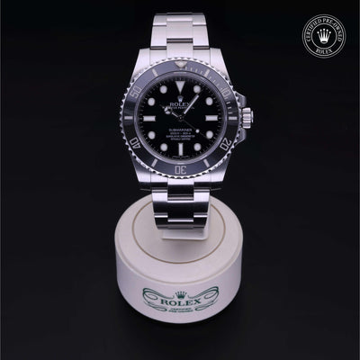 Rolex Certified Pre-owned Submariner M114060-0002 front on black background
