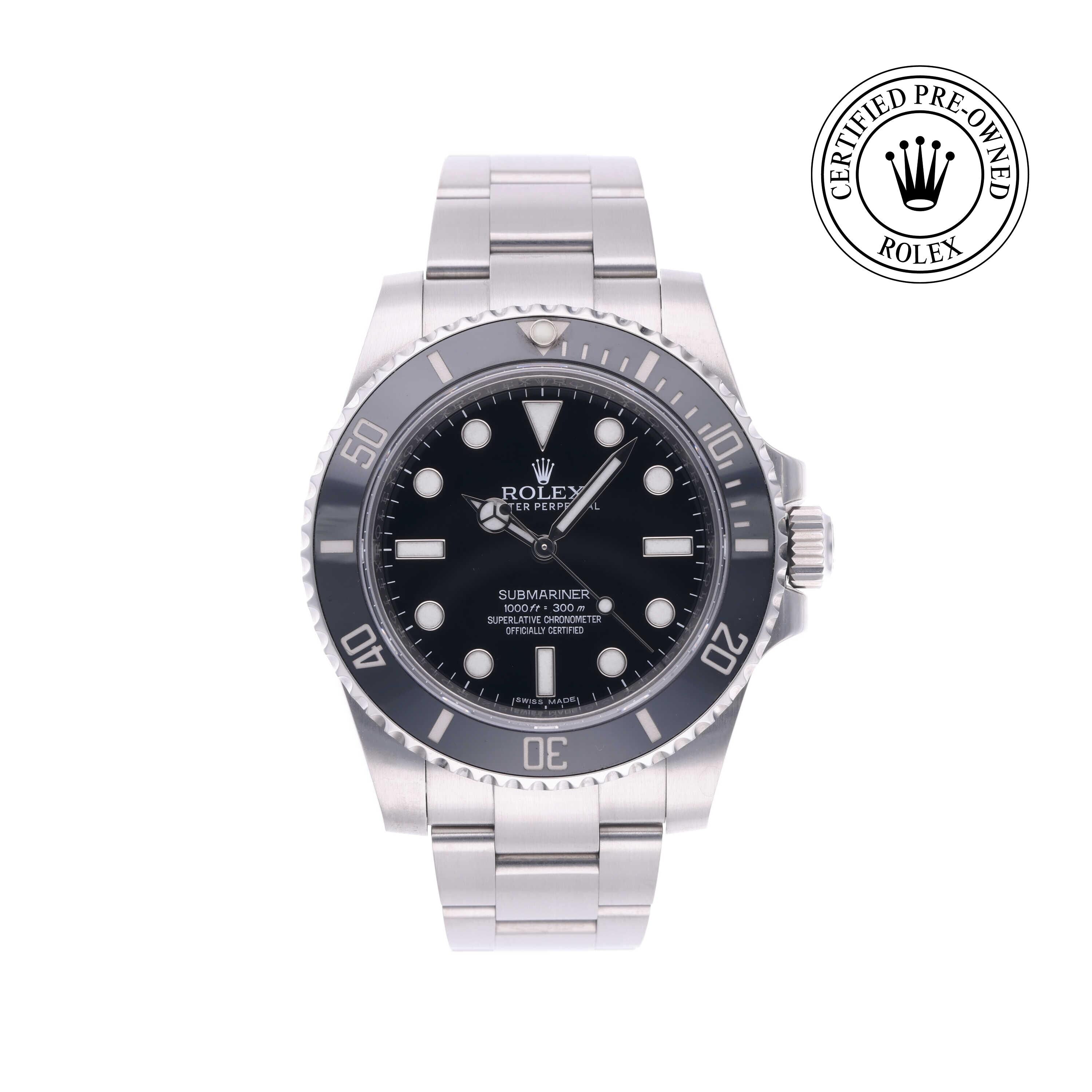 Rolex Certified Pre-owned Submariner M114060-0002 front on white background